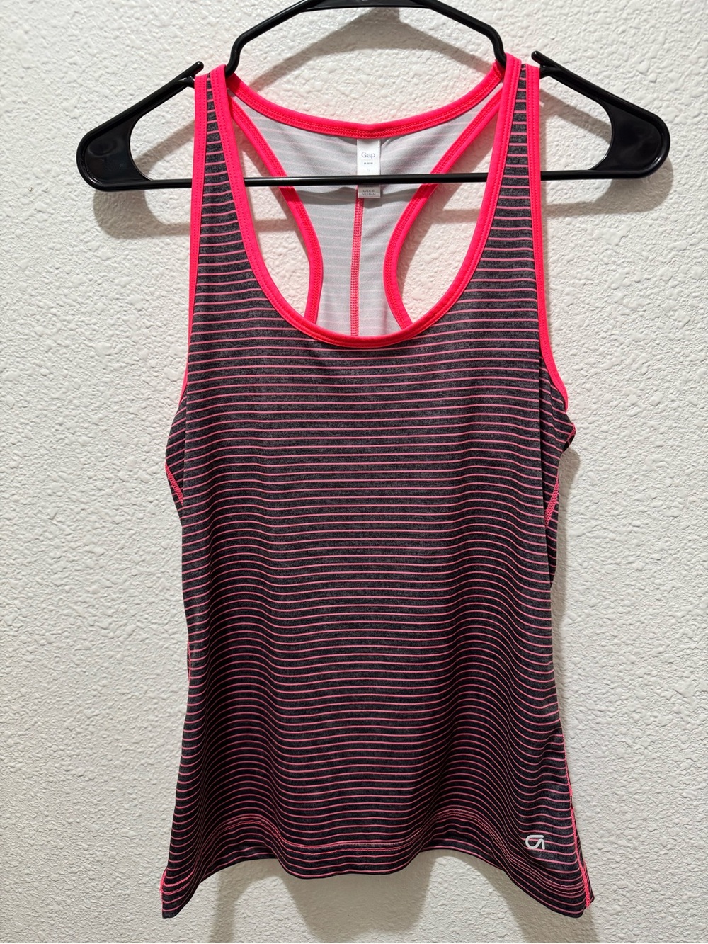 GAP Fit Athletic Racerback Tank - Neon Pink & Black